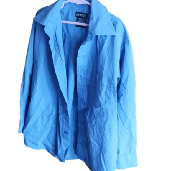 👕10/$30 BOYS 8/10 Blue Button Down Shirt Box 12 - Picture 2 of 5